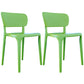 Contemporary Plastic Open Side Chair Stacking Study Room Dining Chair With Matte Finish Green Open 2 Piece Set Clearhalo ' kitchen&dining_furn' 'Dining Chairs' 'Dining Tables & Seating' 'dining_chair' 'furn' 'furn_dining_chair' 'Furniture' 'furniture_dining_chair' 'Kitchen & Dining Furniture' 'kitchen' 3576266