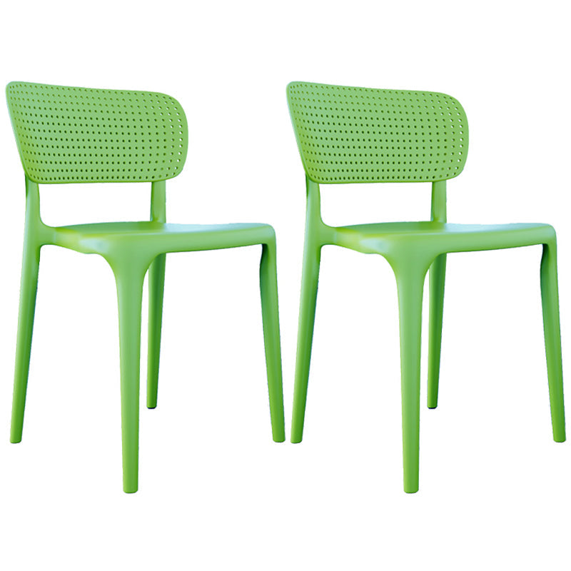 Contemporary Plastic Open Side Chair Stacking Study Room Dining Chair With Matte Finish Green Open 2 Piece Set Clearhalo ' kitchen&dining_furn' 'Dining Chairs' 'Dining Tables & Seating' 'dining_chair' 'furn' 'furn_dining_chair' 'Furniture' 'furniture_dining_chair' 'Kitchen & Dining Furniture' 'kitchen' 3576266