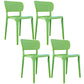 Contemporary Plastic Open Side Chair Stacking Study Room Dining Chair With Matte Finish Green Open 4 Piece Set Clearhalo ' kitchen&dining_furn' 'Dining Chairs' 'Dining Tables & Seating' 'dining_chair' 'furn' 'furn_dining_chair' 'Furniture' 'furniture_dining_chair' 'Kitchen & Dining Furniture' 'kitchen' 3576267