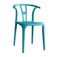 Contemporary Plastic Open Side Chair Stacking Study Room Dining Chair With Matte Finish Blue Wishbone 1 Piece Clearhalo ' kitchen&dining_furn' 'Dining Chairs' 'Dining Tables & Seating' 'dining_chair' 'furn' 'furn_dining_chair' 'Furniture' 'furniture_dining_chair' 'Kitchen & Dining Furniture' 'kitchen' 3576274