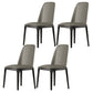 Nordic Style Side Solid Dining Room Chair Leather Parsons Chair for Home Use Smoke Gray 4 Piece Set Clearhalo ' kitchen&dining_furn' 'Dining Chairs' 'Dining Tables & Seating' 'dining_chair' 'furn' 'furn_dining_chair' 'Furniture' 'furniture_dining_chair' 'Kitchen & Dining Furniture' 'kitchen' 3576294