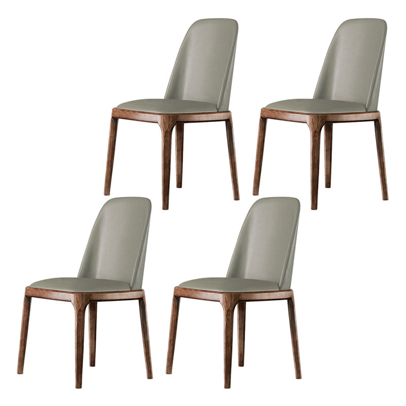 Nordic Style Side Solid Dining Room Chair Leather Parsons Chair for Home Use Light Blue 4 Piece Set Clearhalo ' kitchen&dining_furn' 'Dining Chairs' 'Dining Tables & Seating' 'dining_chair' 'furn' 'furn_dining_chair' 'Furniture' 'furniture_dining_chair' 'Kitchen & Dining Furniture' 'kitchen' 3576301