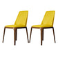 Nordic Style Side Solid Dining Room Chair Leather Parsons Chair for Home Use Yellow 2 Piece Set Clearhalo ' kitchen&dining_furn' 'Dining Chairs' 'Dining Tables & Seating' 'dining_chair' 'furn' 'furn_dining_chair' 'Furniture' 'furniture_dining_chair' 'Kitchen & Dining Furniture' 'kitchen' 3576310