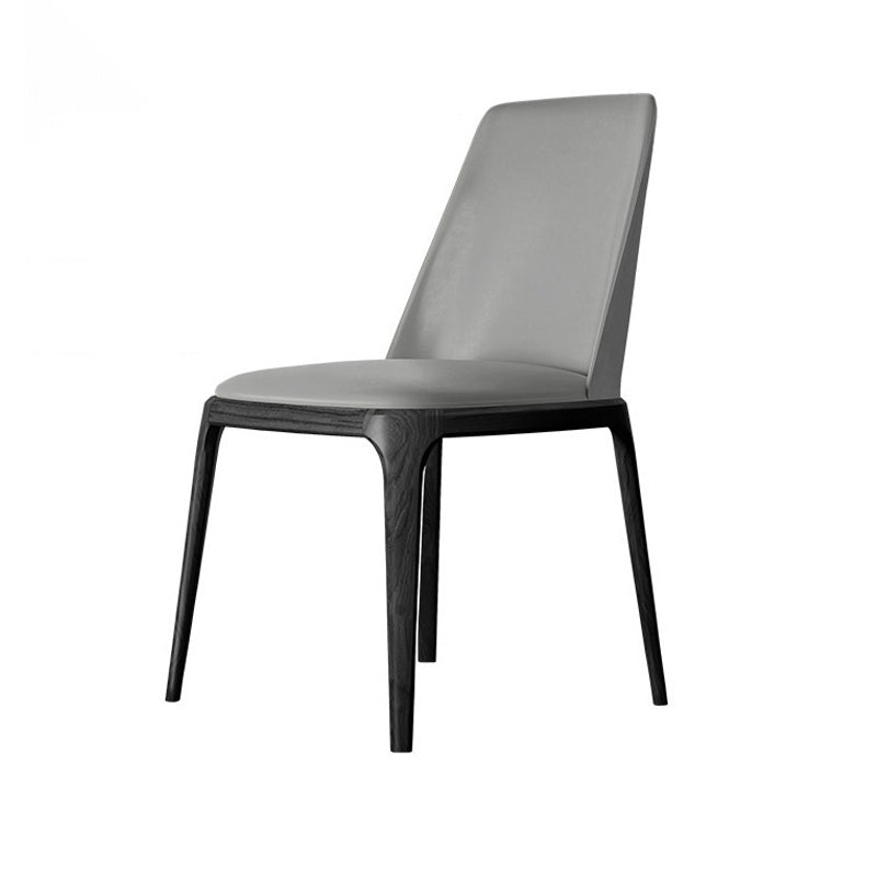 Nordic Style Side Solid Dining Room Chair Leather Parsons Chair for Home Use Grey 1 Piece Clearhalo ' kitchen&dining_furn' 'Dining Chairs' 'Dining Tables & Seating' 'dining_chair' 'furn' 'furn_dining_chair' 'Furniture' 'furniture_dining_chair' 'Kitchen & Dining Furniture' 'kitchen' 3576315