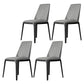 Nordic Style Side Solid Dining Room Chair Leather Parsons Chair for Home Use Grey 4 Piece Set Clearhalo ' kitchen&dining_furn' 'Dining Chairs' 'Dining Tables & Seating' 'dining_chair' 'furn' 'furn_dining_chair' 'Furniture' 'furniture_dining_chair' 'Kitchen & Dining Furniture' 'kitchen' 3576317