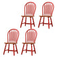 Solid Wood Traditional Dining Room Chair Matte Finish Windsor Back Side Chair Red 4 Piece Set Clearhalo ' kitchen&dining_furn' 'Dining Chairs' 'Dining Tables & Seating' 'dining_chair' 'furn' 'furn_dining_chair' 'Furniture' 'furniture_dining_chair' 'Kitchen & Dining Furniture' 'kitchen' 3576321