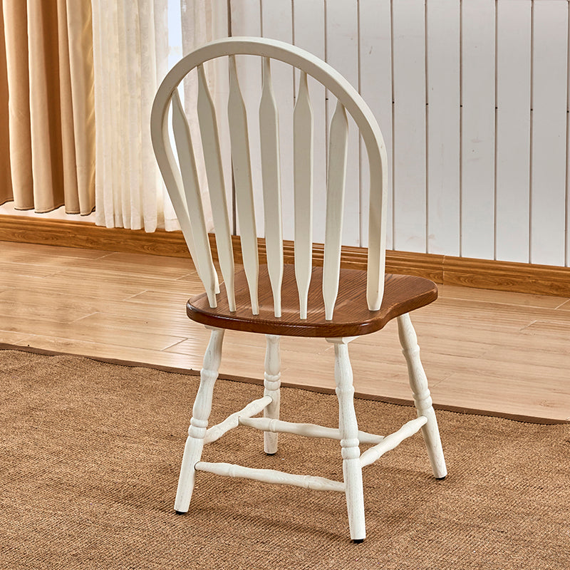 Solid Wood Traditional Dining Room Chair Matte Finish Windsor Back Side Chair Clearhalo ' kitchen&dining_furn' 'Dining Chairs' 'Dining Tables & Seating' 'dining_chair' 'furn' 'furn_dining_chair' 'Furniture' 'furniture_dining_chair' 'Kitchen & Dining Furniture' 'kitchen' 3576322
