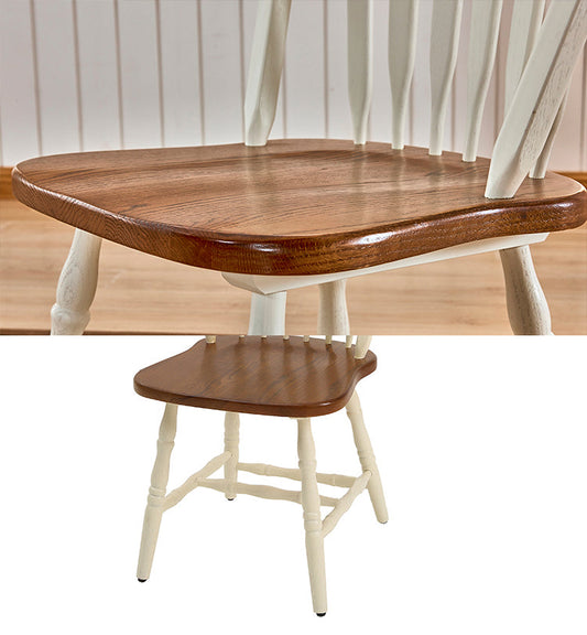 Solid Wood Traditional Dining Room Chair Matte Finish Windsor Back Side Chair Clearhalo ' kitchen&dining_furn' 'Dining Chairs' 'Dining Tables & Seating' 'dining_chair' 'furn' 'furn_dining_chair' 'Furniture' 'furniture_dining_chair' 'Kitchen & Dining Furniture' 'kitchen' 3576328