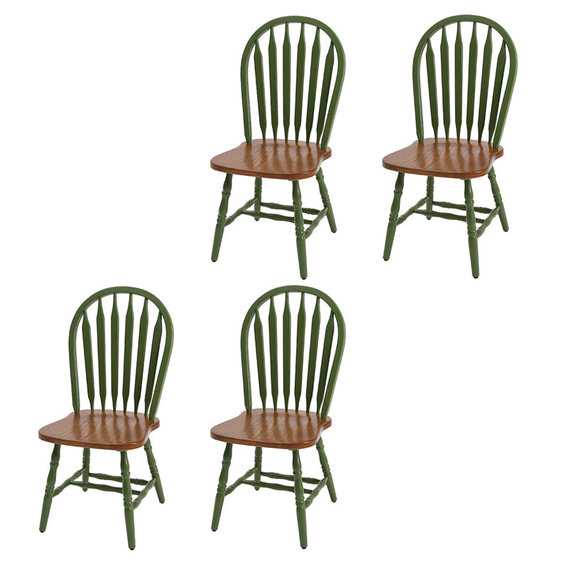 Solid Wood Traditional Dining Room Chair Matte Finish Windsor Back Side Chair Green 4 Piece Set Clearhalo ' kitchen&dining_furn' 'Dining Chairs' 'Dining Tables & Seating' 'dining_chair' 'furn' 'furn_dining_chair' 'Furniture' 'furniture_dining_chair' 'Kitchen & Dining Furniture' 'kitchen' 3576332