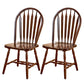Solid Wood Traditional Dining Room Chair Matte Finish Windsor Back Side Chair Dark Coffee 2 Piece Set Clearhalo ' kitchen&dining_furn' 'Dining Chairs' 'Dining Tables & Seating' 'dining_chair' 'furn' 'furn_dining_chair' 'Furniture' 'furniture_dining_chair' 'Kitchen & Dining Furniture' 'kitchen' 3576342