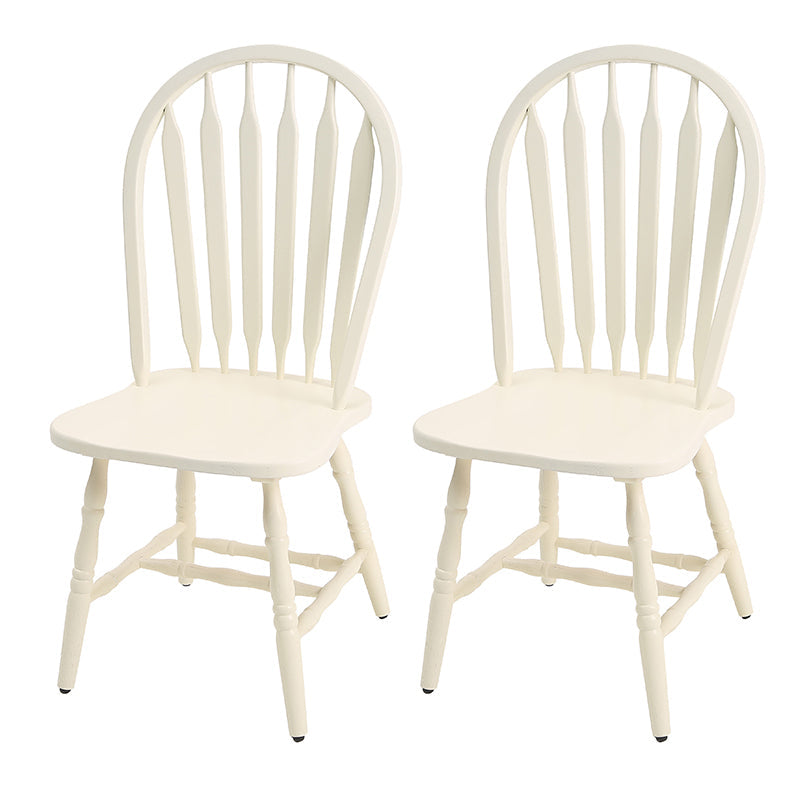 Solid Wood Traditional Dining Room Chair Matte Finish Windsor Back Side Chair White 2 Piece Set Clearhalo ' kitchen&dining_furn' 'Dining Chairs' 'Dining Tables & Seating' 'dining_chair' 'furn' 'furn_dining_chair' 'Furniture' 'furniture_dining_chair' 'Kitchen & Dining Furniture' 'kitchen' 3576345