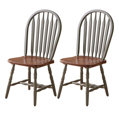 Solid Wood Traditional Dining Room Chair Matte Finish Windsor Back Side Chair Grey 2 Piece Set Clearhalo ' kitchen&dining_furn' 'Dining Chairs' 'Dining Tables & Seating' 'dining_chair' 'furn' 'furn_dining_chair' 'Furniture' 'furniture_dining_chair' 'Kitchen & Dining Furniture' 'kitchen' 3576351