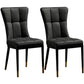 Modern Leather Armless Dining Chairs Upholstered Side Chairs with Metal Legs Black 2 Piece Set Clearhalo ' kitchen&dining_furn' 'Dining Chairs' 'Dining Tables & Seating' 'dining_chair' 'furn' 'furn_dining_chair' 'Furniture' 'furniture_dining_chair' 'Kitchen & Dining Furniture' 'kitchen' 3576358