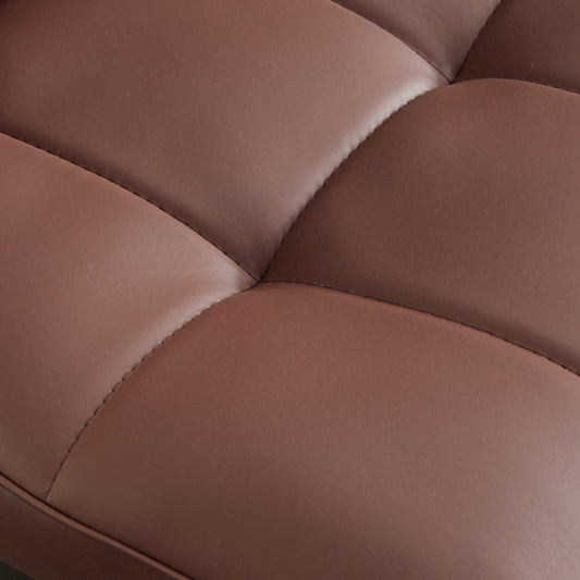 Modern Leather Armless Dining Chairs Upholstered Side Chairs with Metal Legs Clearhalo ' kitchen&dining_furn' 'Dining Chairs' 'Dining Tables & Seating' 'dining_chair' 'furn' 'furn_dining_chair' 'Furniture' 'furniture_dining_chair' 'Kitchen & Dining Furniture' 'kitchen' 3576364