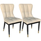 Modern Leather Armless Dining Chairs Upholstered Side Chairs with Metal Legs White 2 Piece Set Clearhalo ' kitchen&dining_furn' 'Dining Chairs' 'Dining Tables & Seating' 'dining_chair' 'furn' 'furn_dining_chair' 'Furniture' 'furniture_dining_chair' 'Kitchen & Dining Furniture' 'kitchen' 3576371