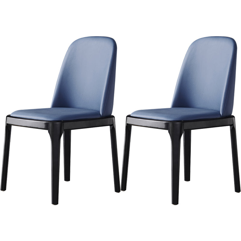 Industrial Dining Chair Solid Back Chair with 4 Wood Legs for Home Use Blue 2 Piece Set Clearhalo ' kitchen&dining_furn' 'Dining Chairs' 'Dining Tables & Seating' 'dining_chair' 'furn' 'furn_dining_chair' 'Furniture' 'furniture_dining_chair' 'Kitchen & Dining Furniture' 'kitchen' 3576381