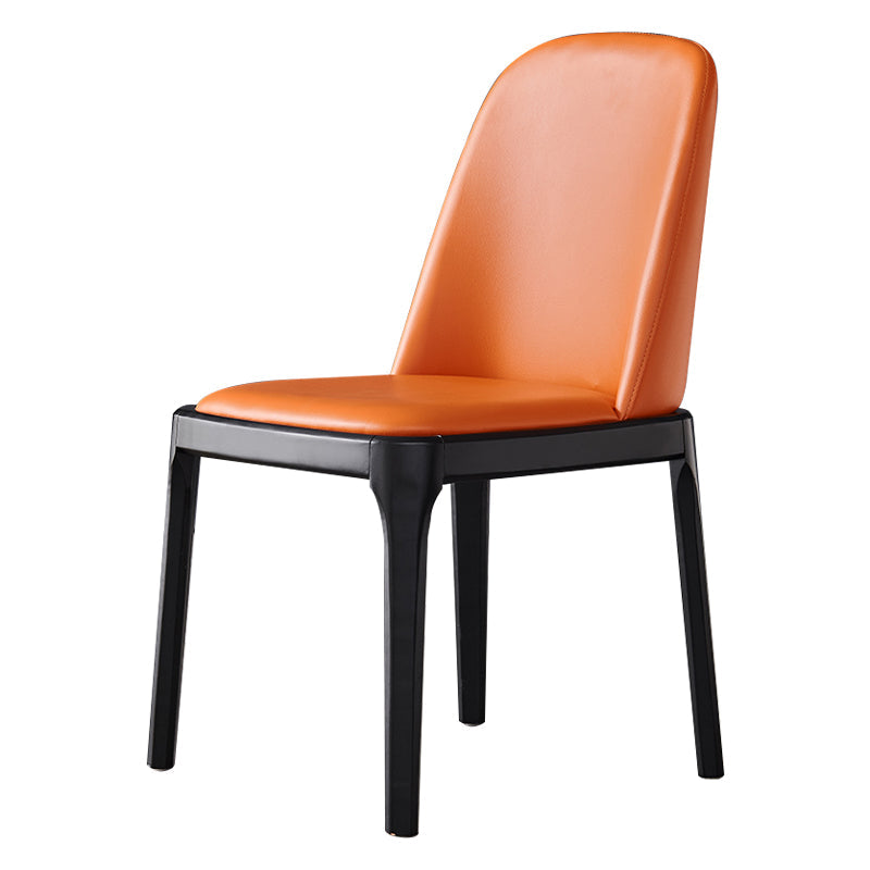 Industrial Dining Chair Solid Back Chair with 4 Wood Legs for Home Use Clearhalo ' kitchen&dining_furn' 'Dining Chairs' 'Dining Tables & Seating' 'dining_chair' 'furn' 'furn_dining_chair' 'Furniture' 'furniture_dining_chair' 'Kitchen & Dining Furniture' 'kitchen' 3576389