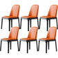 Industrial Dining Chair Solid Back Chair with 4 Wood Legs for Home Use Orange 6 Piece Set Clearhalo ' kitchen&dining_furn' 'Dining Chairs' 'Dining Tables & Seating' 'dining_chair' 'furn' 'furn_dining_chair' 'Furniture' 'furniture_dining_chair' 'Kitchen & Dining Furniture' 'kitchen' 3576390