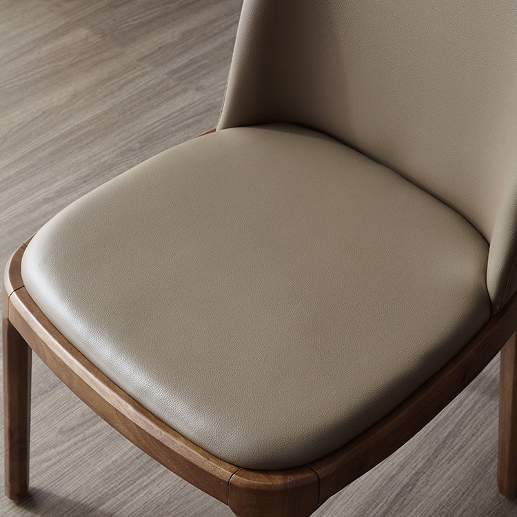 Industrial Dining Chair Solid Back Chair with 4 Wood Legs for Home Use Clearhalo ' kitchen&dining_furn' 'Dining Chairs' 'Dining Tables & Seating' 'dining_chair' 'furn' 'furn_dining_chair' 'Furniture' 'furniture_dining_chair' 'Kitchen & Dining Furniture' 'kitchen' 3576391