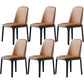 Industrial Dining Chair Solid Back Chair with 4 Wood Legs for Home Use Dark Coffee 6 Piece Set Clearhalo ' kitchen&dining_furn' 'Dining Chairs' 'Dining Tables & Seating' 'dining_chair' 'furn' 'furn_dining_chair' 'Furniture' 'furniture_dining_chair' 'Kitchen & Dining Furniture' 'kitchen' 3576397