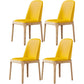 Industrial Dining Chair Solid Back Chair with 4 Wood Legs for Home Use Yellow 4 Piece Set Clearhalo ' kitchen&dining_furn' 'Dining Chairs' 'Dining Tables & Seating' 'dining_chair' 'furn' 'furn_dining_chair' 'Furniture' 'furniture_dining_chair' 'Kitchen & Dining Furniture' 'kitchen' 3576408