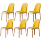Industrial Dining Chair Solid Back Chair with 4 Wood Legs for Home Use Yellow 6 Piece Set Clearhalo ' kitchen&dining_furn' 'Dining Chairs' 'Dining Tables & Seating' 'dining_chair' 'furn' 'furn_dining_chair' 'Furniture' 'furniture_dining_chair' 'Kitchen & Dining Furniture' 'kitchen' 3576409