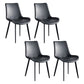 Scandinavian Metal Dining Chairs Dining Room Solid Back Armless Chairs Black 4 Piece Set Clearhalo ' kitchen&dining_furn' 'Dining Chairs' 'Dining Tables & Seating' 'dining_chair' 'furn' 'furn_dining_chair' 'Furniture' 'furniture_dining_chair' 'Kitchen & Dining Furniture' 'kitchen' 3577252