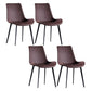 Scandinavian Metal Dining Chairs Dining Room Solid Back Armless Chairs Coffee 4 Piece Set Clearhalo ' kitchen&dining_furn' 'Dining Chairs' 'Dining Tables & Seating' 'dining_chair' 'furn' 'furn_dining_chair' 'Furniture' 'furniture_dining_chair' 'Kitchen & Dining Furniture' 'kitchen' 3577264