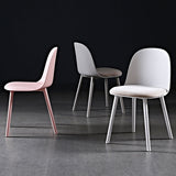 Nordic Dining Room Armless Chair Plastic Side Fabric Chair for Kitchen Clearhalo ' kitchen&dining_furn' 'Dining Chairs' 'Dining Tables & Seating' 'dining_chair' 'furn' 'furn_dining_chair' 'Furniture' 'furniture_dining_chair' 'Kitchen & Dining Furniture' 'kitchen' 3577275