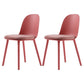 Nordic Dining Room Armless Chair Plastic Side Fabric Chair for Kitchen Rose Red 2 Piece Set Clearhalo ' kitchen&dining_furn' 'Dining Chairs' 'Dining Tables & Seating' 'dining_chair' 'furn' 'furn_dining_chair' 'Furniture' 'furniture_dining_chair' 'Kitchen & Dining Furniture' 'kitchen' 3577289