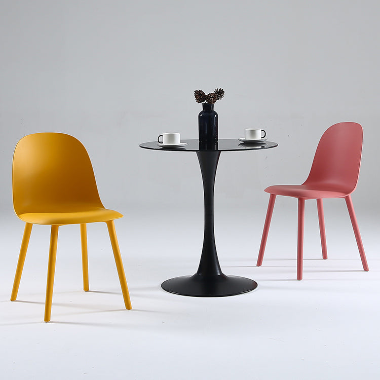 Nordic Dining Room Armless Chair Plastic Side Fabric Chair for Kitchen Clearhalo ' kitchen&dining_furn' 'Dining Chairs' 'Dining Tables & Seating' 'dining_chair' 'furn' 'furn_dining_chair' 'Furniture' 'furniture_dining_chair' 'Kitchen & Dining Furniture' 'kitchen' 3577296