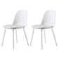 Nordic Dining Room Armless Chair Plastic Side Fabric Chair for Kitchen Textured White 2 Piece Set Clearhalo ' kitchen&dining_furn' 'Dining Chairs' 'Dining Tables & Seating' 'dining_chair' 'furn' 'furn_dining_chair' 'Furniture' 'furniture_dining_chair' 'Kitchen & Dining Furniture' 'kitchen' 3577324