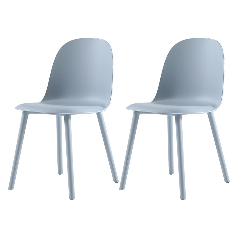 Nordic Dining Room Armless Chair Plastic Side Fabric Chair for Kitchen Grey 2 Piece Set Clearhalo ' kitchen&dining_furn' 'Dining Chairs' 'Dining Tables & Seating' 'dining_chair' 'furn' 'furn_dining_chair' 'Furniture' 'furniture_dining_chair' 'Kitchen & Dining Furniture' 'kitchen' 3577333