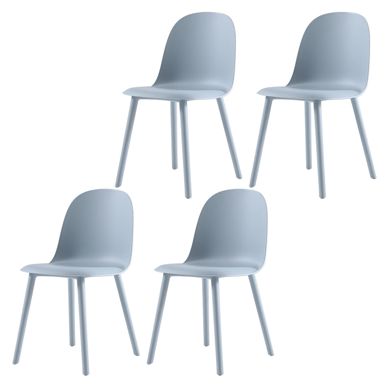 Nordic Dining Room Armless Chair Plastic Side Fabric Chair for Kitchen Grey 4 Piece Set Clearhalo ' kitchen&dining_furn' 'Dining Chairs' 'Dining Tables & Seating' 'dining_chair' 'furn' 'furn_dining_chair' 'Furniture' 'furniture_dining_chair' 'Kitchen & Dining Furniture' 'kitchen' 3577334
