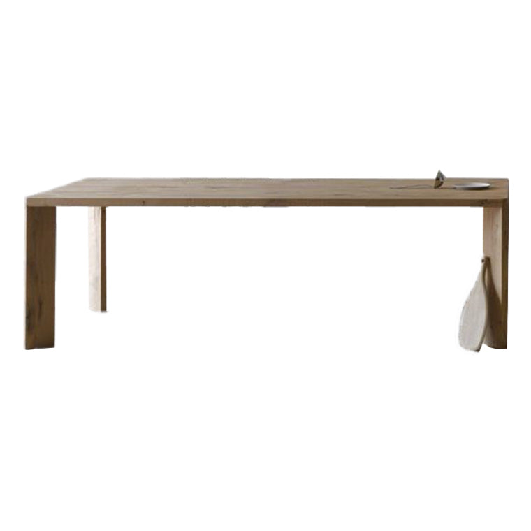 Contemporary Dining Table Solid Wood Table with 4 Legs for Dining Room Natural Clearhalo ' dining_table' 'Dining Tables & Seating' 'Dining Tables' 'Furniture' 'furniture_dining_table' 'Kitchen & Dining Furniture' 'kitchen&dining_furn' 'kitchen' 'kitchen_dining_table' 3577349
