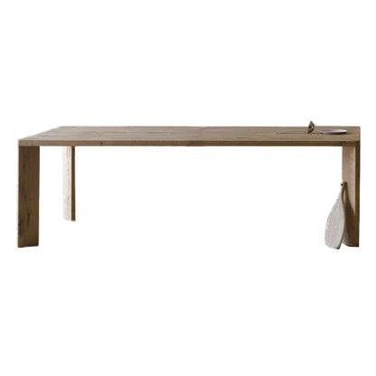 Contemporary Dining Table Solid Wood Table with 4 Legs for Dining Room Natural Clearhalo ' dining_table' 'Dining Tables & Seating' 'Dining Tables' 'Furniture' 'furniture_dining_table' 'Kitchen & Dining Furniture' 'kitchen&dining_furn' 'kitchen' 'kitchen_dining_table' 3577349