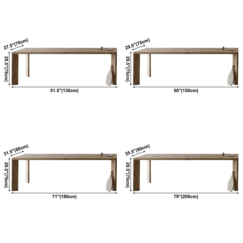 Contemporary Dining Table Solid Wood Table with 4 Legs for Dining Room Clearhalo ' dining_table' 'Dining Tables & Seating' 'Dining Tables' 'Furniture' 'furniture_dining_table' 'Kitchen & Dining Furniture' 'kitchen&dining_furn' 'kitchen' 'kitchen_dining_table' 3577350