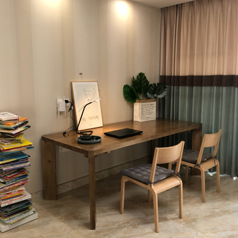 Contemporary Dining Table Solid Wood Table with 4 Legs for Dining Room Clearhalo ' dining_table' 'Dining Tables & Seating' 'Dining Tables' 'Furniture' 'furniture_dining_table' 'Kitchen & Dining Furniture' 'kitchen&dining_furn' 'kitchen' 'kitchen_dining_table' 3577355