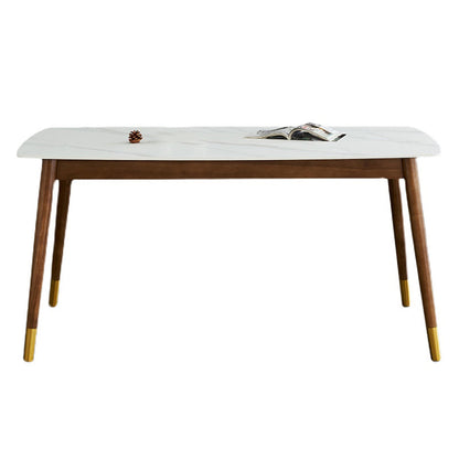 Modern Rectangle Sintered Stone Dining Table with Wooden Base White Dining Table for Restaurant Clearhalo ' dining_table' 'Dining Tables & Seating' 'Dining Tables' 'Furniture' 'furniture_dining_table' 'Kitchen & Dining Furniture' 'kitchen&dining_furn' 'kitchen' 'kitchen_dining_table' 3577361