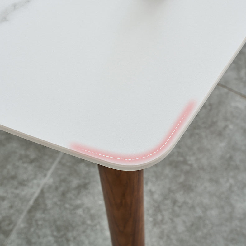Modern Rectangle Sintered Stone Dining Table with Wooden Base White Dining Table for Restaurant Clearhalo ' dining_table' 'Dining Tables & Seating' 'Dining Tables' 'Furniture' 'furniture_dining_table' 'Kitchen & Dining Furniture' 'kitchen&dining_furn' 'kitchen' 'kitchen_dining_table' 3577365
