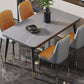 Sintered Stone Modern Dining Table Rectangle Table with 4 Legs for Home Use Clearhalo ' dining_table' 'Dining Tables & Seating' 'Dining Tables' 'Furniture' 'furniture_dining_table' 'Kitchen & Dining Furniture' 'kitchen&dining_furn' 'kitchen' 'kitchen_dining_table' 3577371
