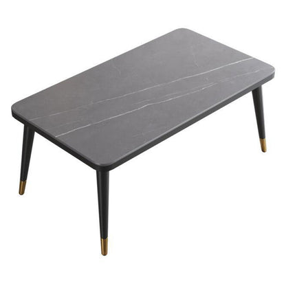 Sintered Stone Modern Dining Table Rectangle Table with 4 Legs for Home Use Gray Clearhalo ' dining_table' 'Dining Tables & Seating' 'Dining Tables' 'Furniture' 'furniture_dining_table' 'Kitchen & Dining Furniture' 'kitchen&dining_furn' 'kitchen' 'kitchen_dining_table' 3577374