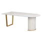 Free Form Sintered Stone White Dining Table Simplicity Double Pedestal Table for Dining Room Clearhalo ' dining_table' 'Dining Tables & Seating' 'Dining Tables' 'furn' 'furn_dining_table' 'Furniture' 'furniture_dining_table' 'Kitchen & Dining Furniture' 'kitchen&dining_furn' 'kitchen' 'kitchen_dining_table' 3577390
