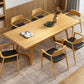 Rectangle Wood Color Dining Table Pine Solid Wood Table Modern with Double Pedestal Clearhalo ' dining_table' 'Dining Tables & Seating' 'Dining Tables' 'Furniture' 'furniture_dining_table' 'Kitchen & Dining Furniture' 'kitchen&dining_furn' 'kitchen' 'kitchen_dining_table' 3577400