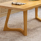 Rectangle Wood Color Dining Table Pine Solid Wood Table Modern with Double Pedestal Clearhalo ' dining_table' 'Dining Tables & Seating' 'Dining Tables' 'Furniture' 'furniture_dining_table' 'Kitchen & Dining Furniture' 'kitchen&dining_furn' 'kitchen' 'kitchen_dining_table' 3577405