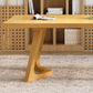 Rectangle Wood Color Dining Table Pine Solid Wood Table Modern with Double Pedestal Clearhalo ' dining_table' 'Dining Tables & Seating' 'Dining Tables' 'Furniture' 'furniture_dining_table' 'Kitchen & Dining Furniture' 'kitchen&dining_furn' 'kitchen' 'kitchen_dining_table' 3577407