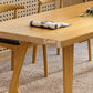 Rectangle Wood Color Dining Table Pine Solid Wood Table Modern with Double Pedestal Clearhalo ' dining_table' 'Dining Tables & Seating' 'Dining Tables' 'Furniture' 'furniture_dining_table' 'Kitchen & Dining Furniture' 'kitchen&dining_furn' 'kitchen' 'kitchen_dining_table' 3577408