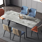 Sintered Stone Modern Dining Table Rectangle Extendable Table with 4 Legs Clearhalo ' dining_table' 'Dining Tables & Seating' 'Dining Tables' 'Furniture' 'furniture_dining_table' 'Kitchen & Dining Furniture' 'kitchen&dining_furn' 'kitchen' 'kitchen_dining_table' 3577424
