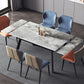 Sintered Stone Modern Dining Table Rectangle Extendable Table with 4 Legs Clearhalo ' dining_table' 'Dining Tables & Seating' 'Dining Tables' 'Furniture' 'furniture_dining_table' 'Kitchen & Dining Furniture' 'kitchen&dining_furn' 'kitchen' 'kitchen_dining_table' 3577428