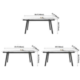 Sintered Stone Modern Dining Table Rectangle Extendable Table with 4 Legs Clearhalo ' dining_table' 'Dining Tables & Seating' 'Dining Tables' 'Furniture' 'furniture_dining_table' 'Kitchen & Dining Furniture' 'kitchen&dining_furn' 'kitchen' 'kitchen_dining_table' 3577434
